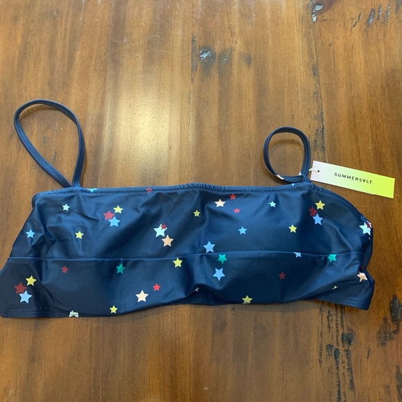 NWT Summer The Oasis Bikini Top in “small scatter stars in deep sea” Size 8 - Picture 3 of 4
